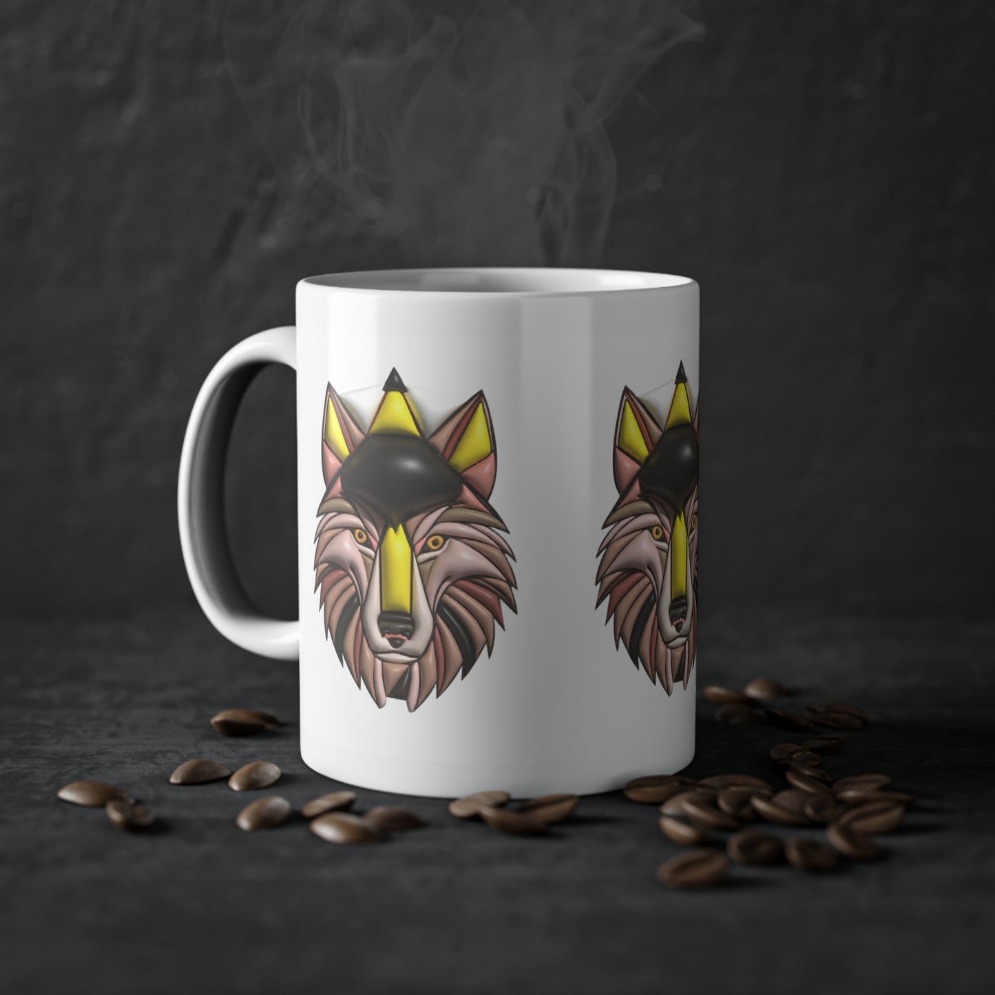 Mug céramique-Tête de loup