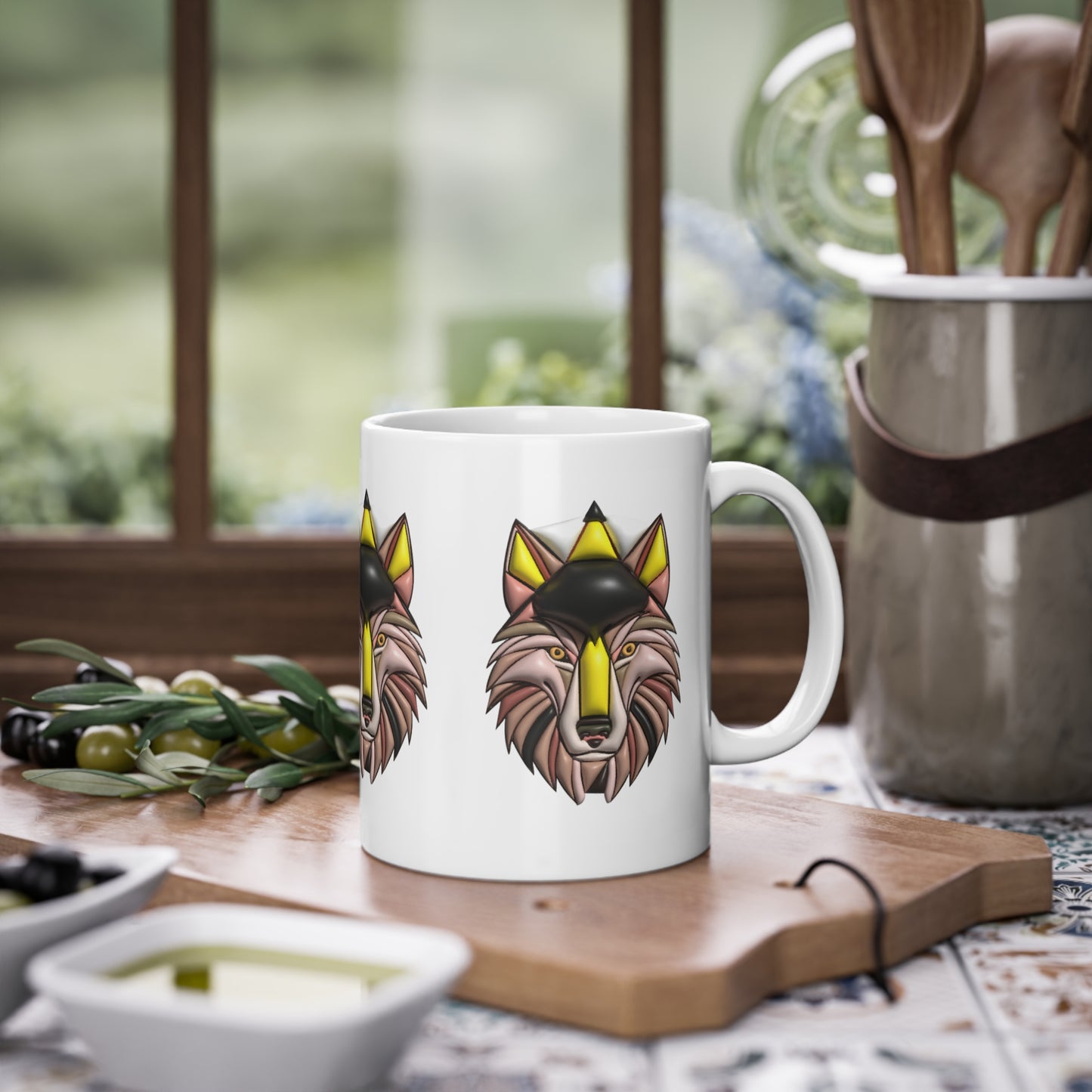Mug céramique-Tête de loup