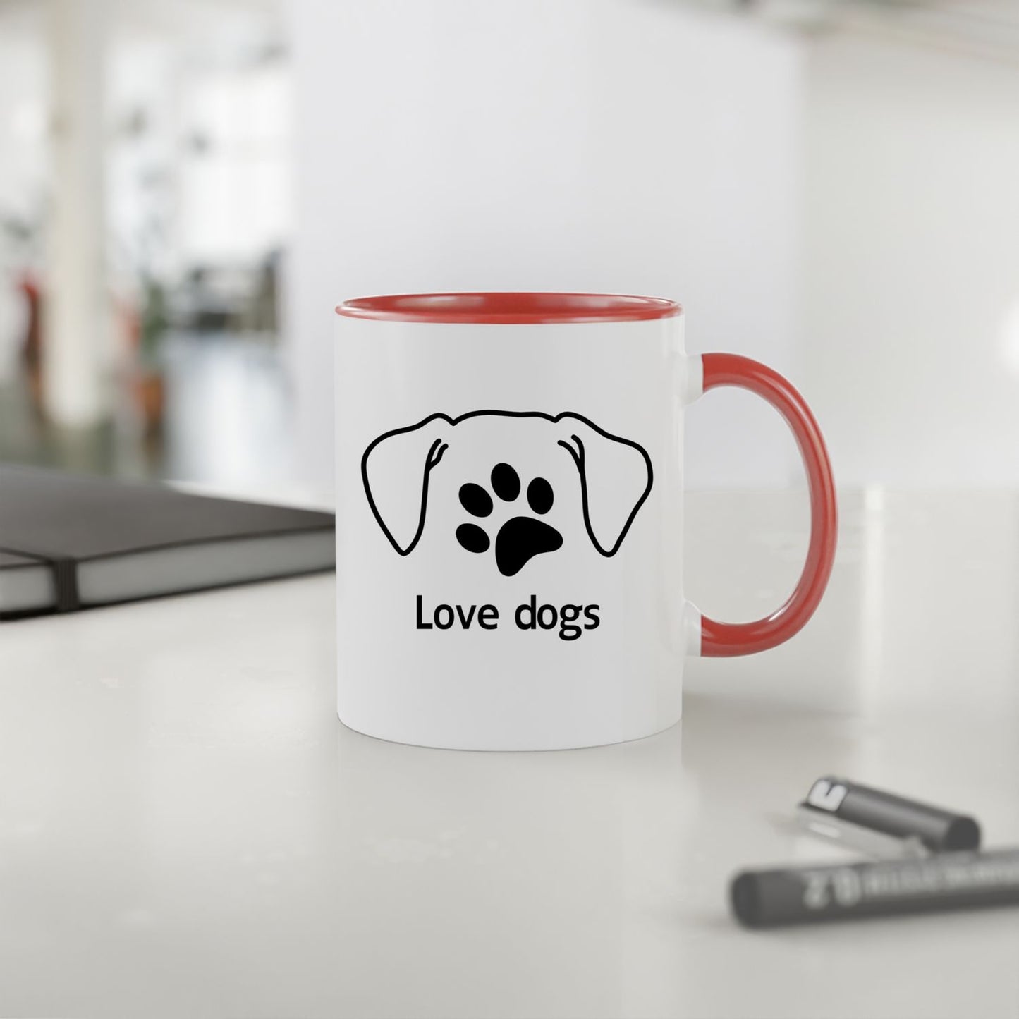 Mug 2 couleurs-Love dogs