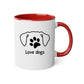 Mug 2 couleurs-Love dogs