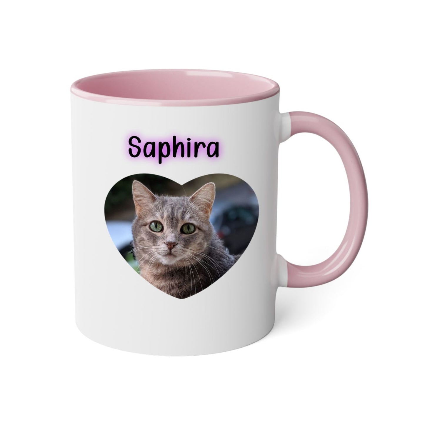 Mug céramique 2 couleurs-Votre animal préféré-Impressions 2 côtés