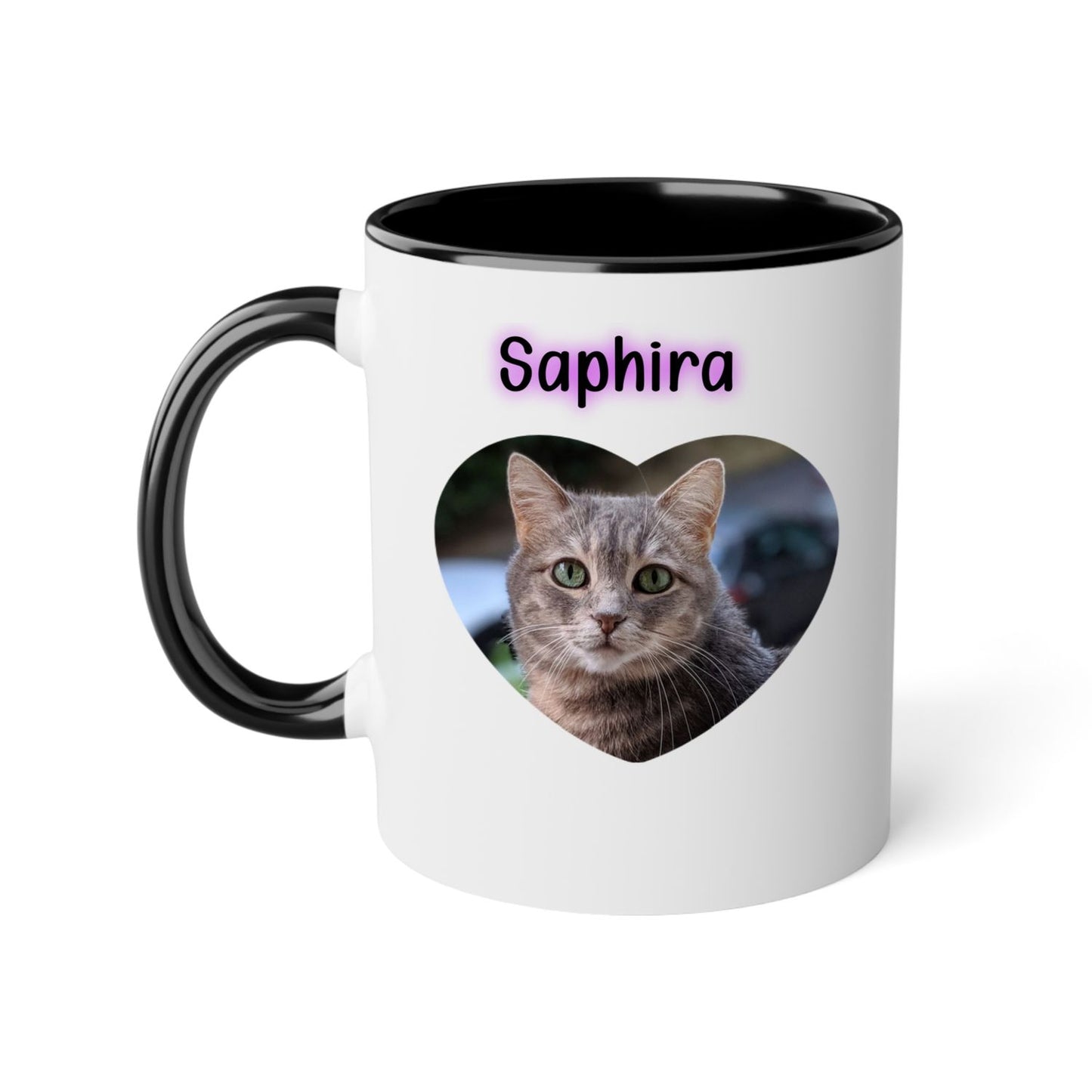 Mug céramique 2 couleurs-Votre animal préféré-Impressions 2 côtés