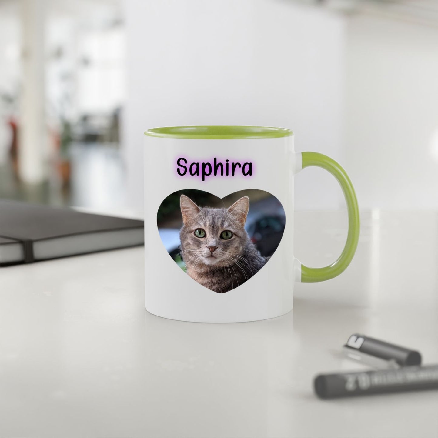 Mug céramique 2 couleurs-Votre animal préféré-Impressions 2 côtés