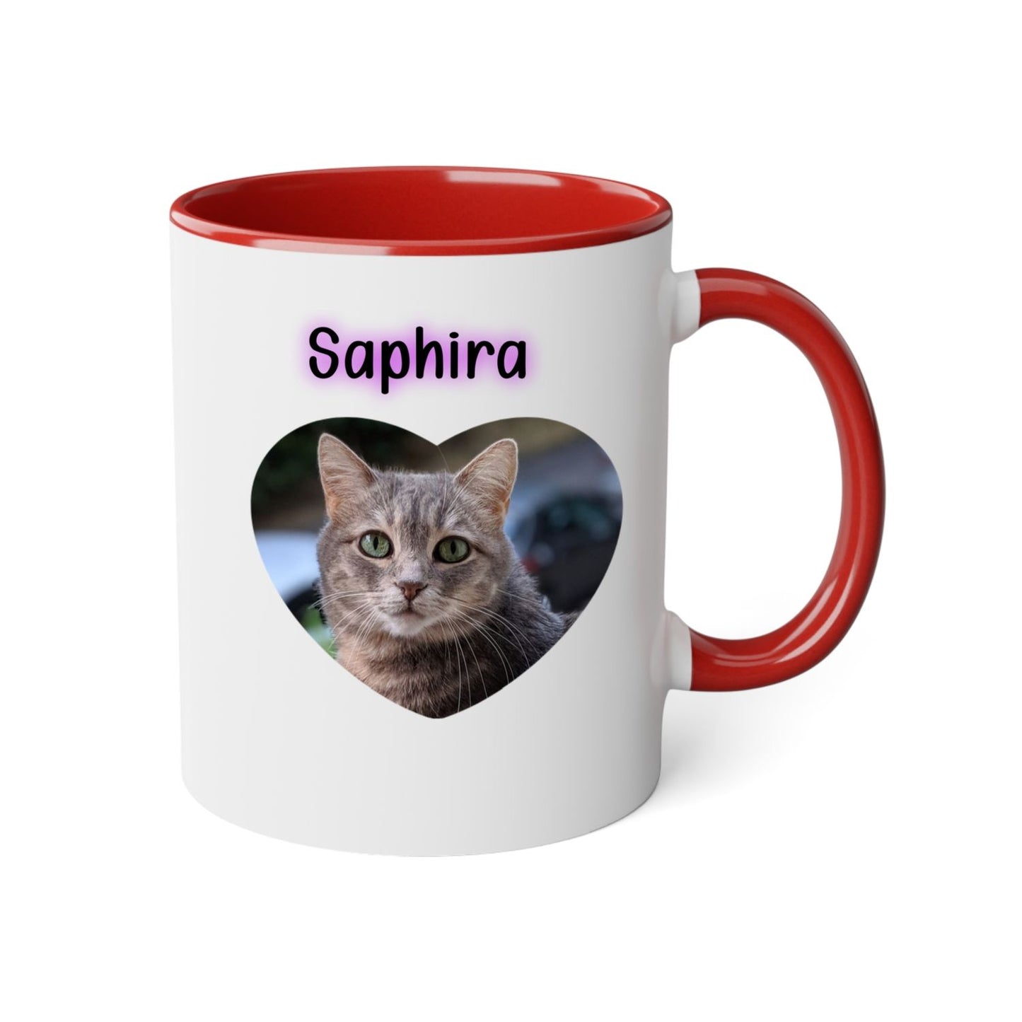 Mug céramique 2 couleurs-Votre animal préféré-Impressions 2 côtés