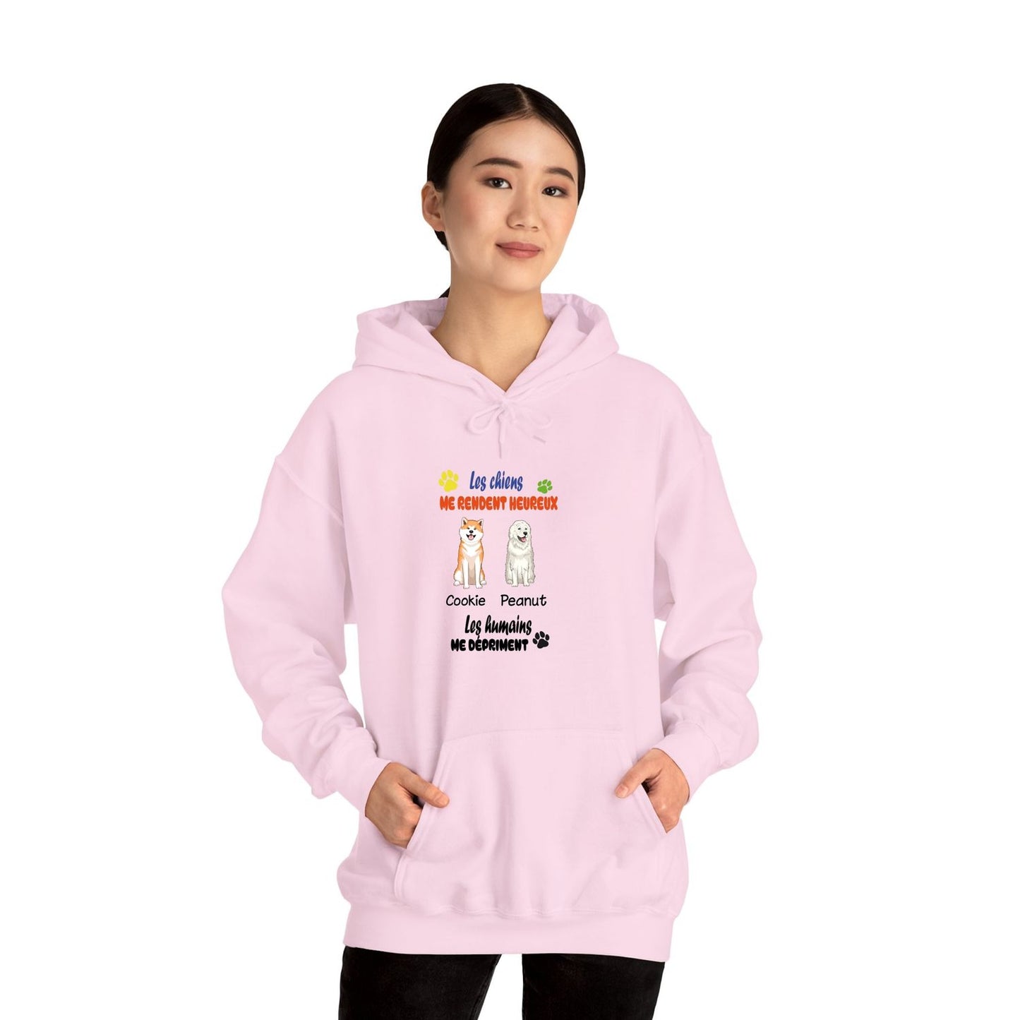 Sweatshirt-1 à 4 chiens-couleurs claires