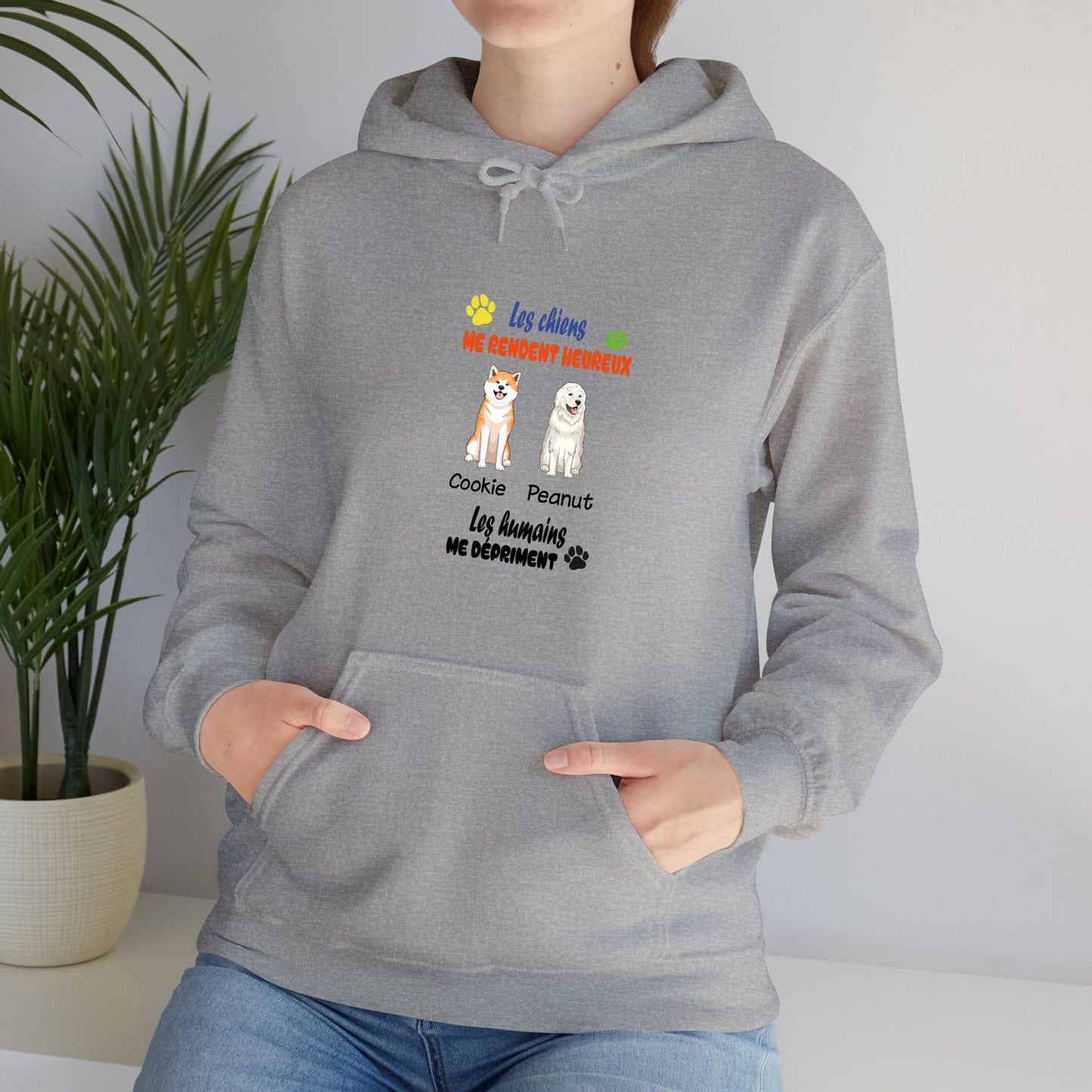 Sweatshirt-1 à 4 chiens-couleurs claires