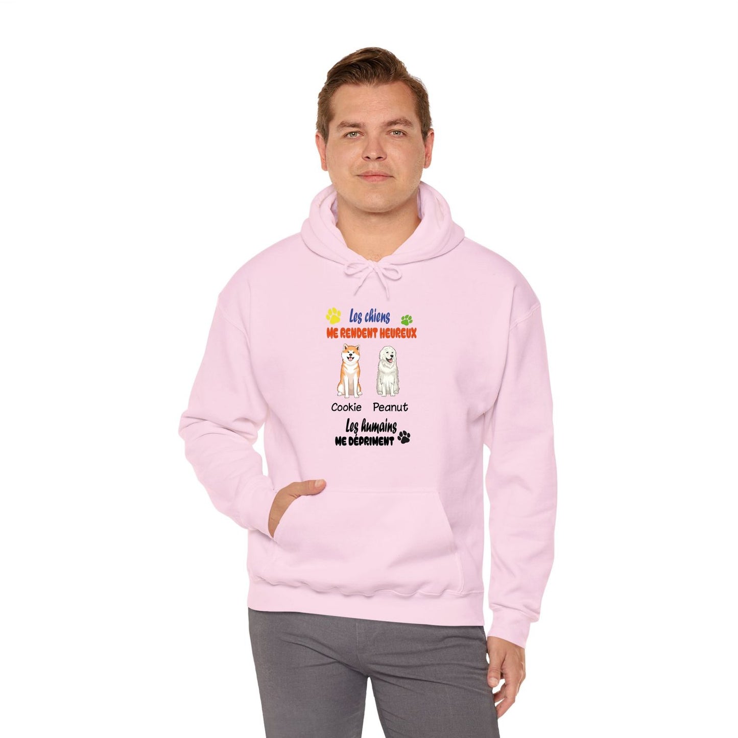 Sweatshirt-1 à 4 chiens-couleurs claires