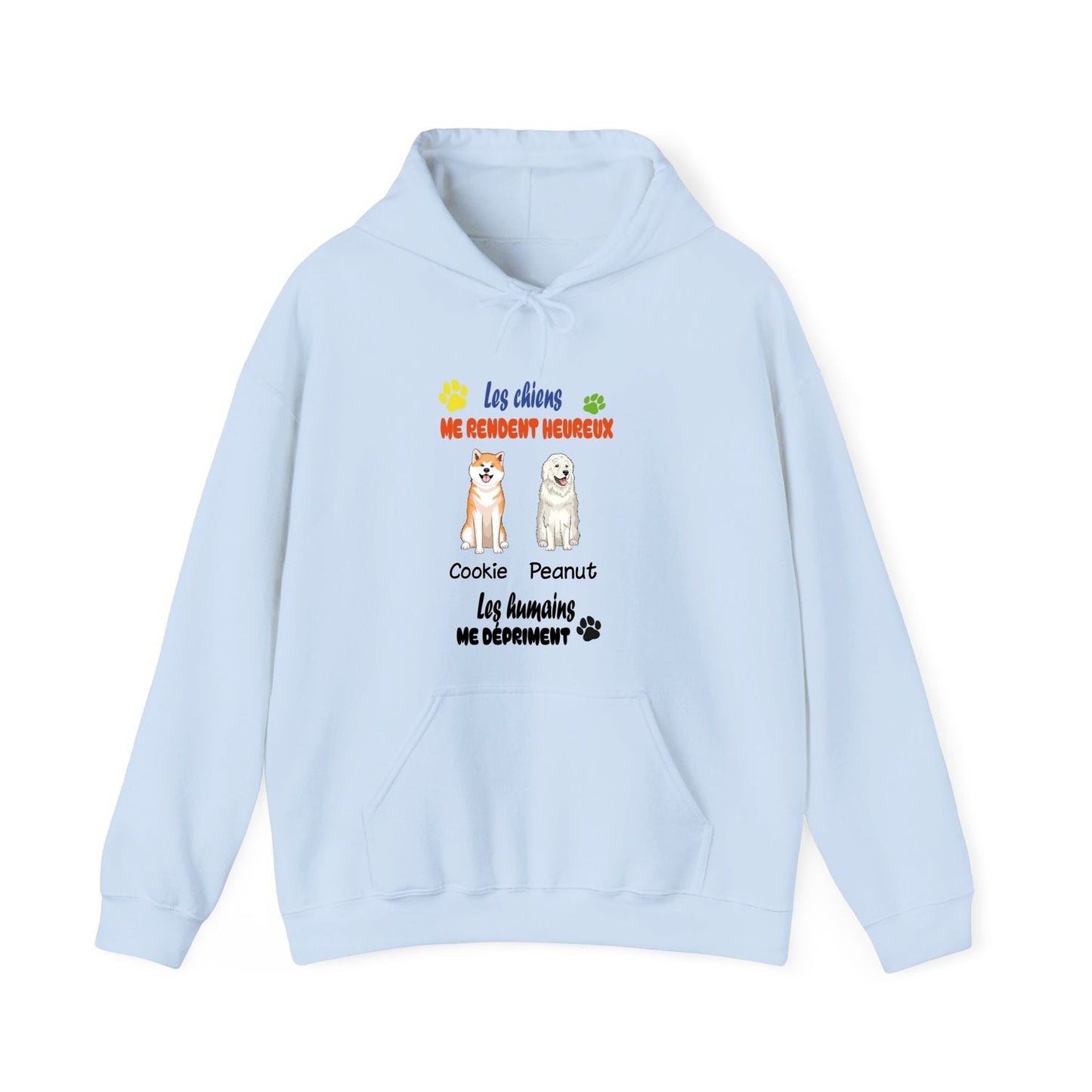 Sweatshirt-1 à 4 chiens-couleurs claires