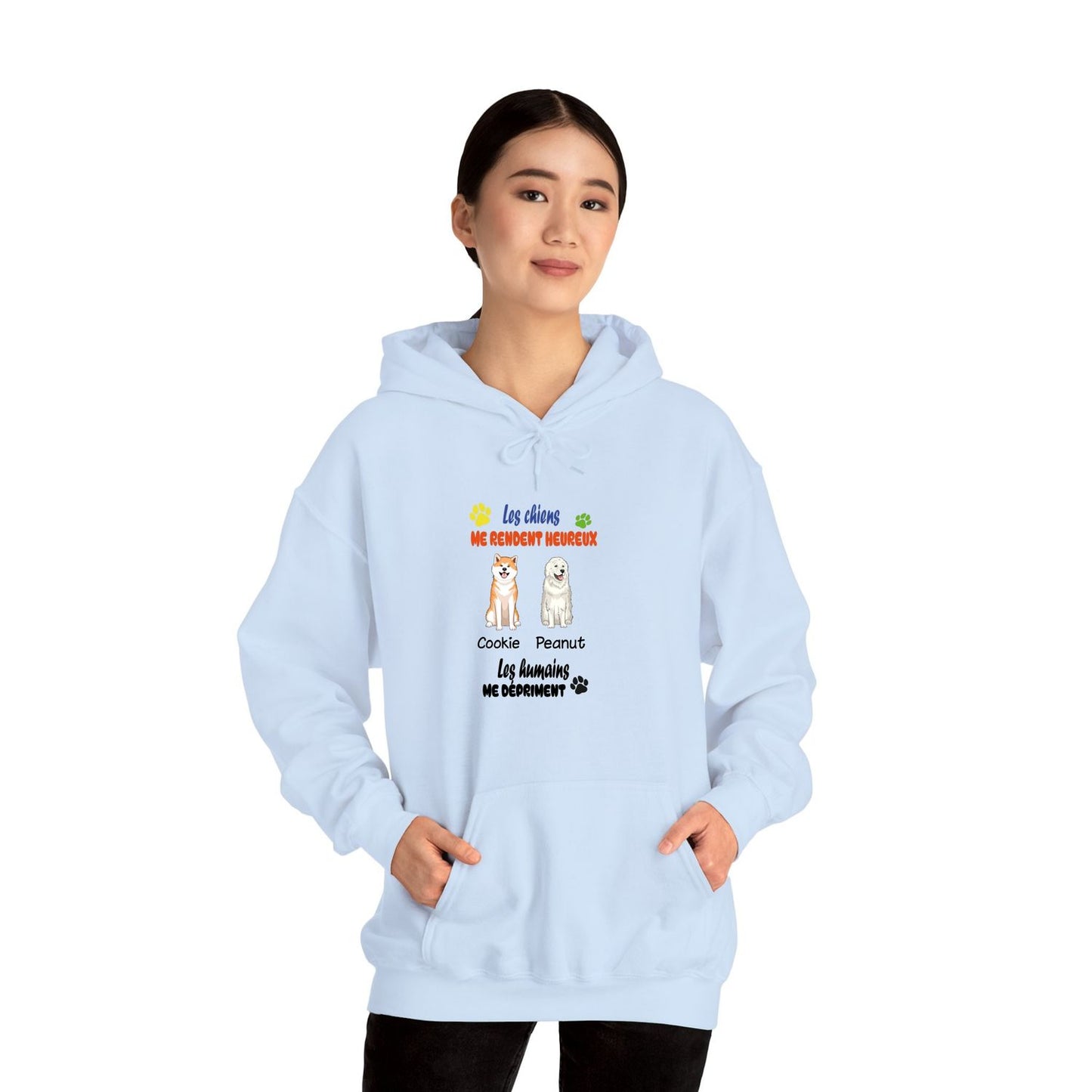 Sweatshirt-1 à 4 chiens-couleurs claires