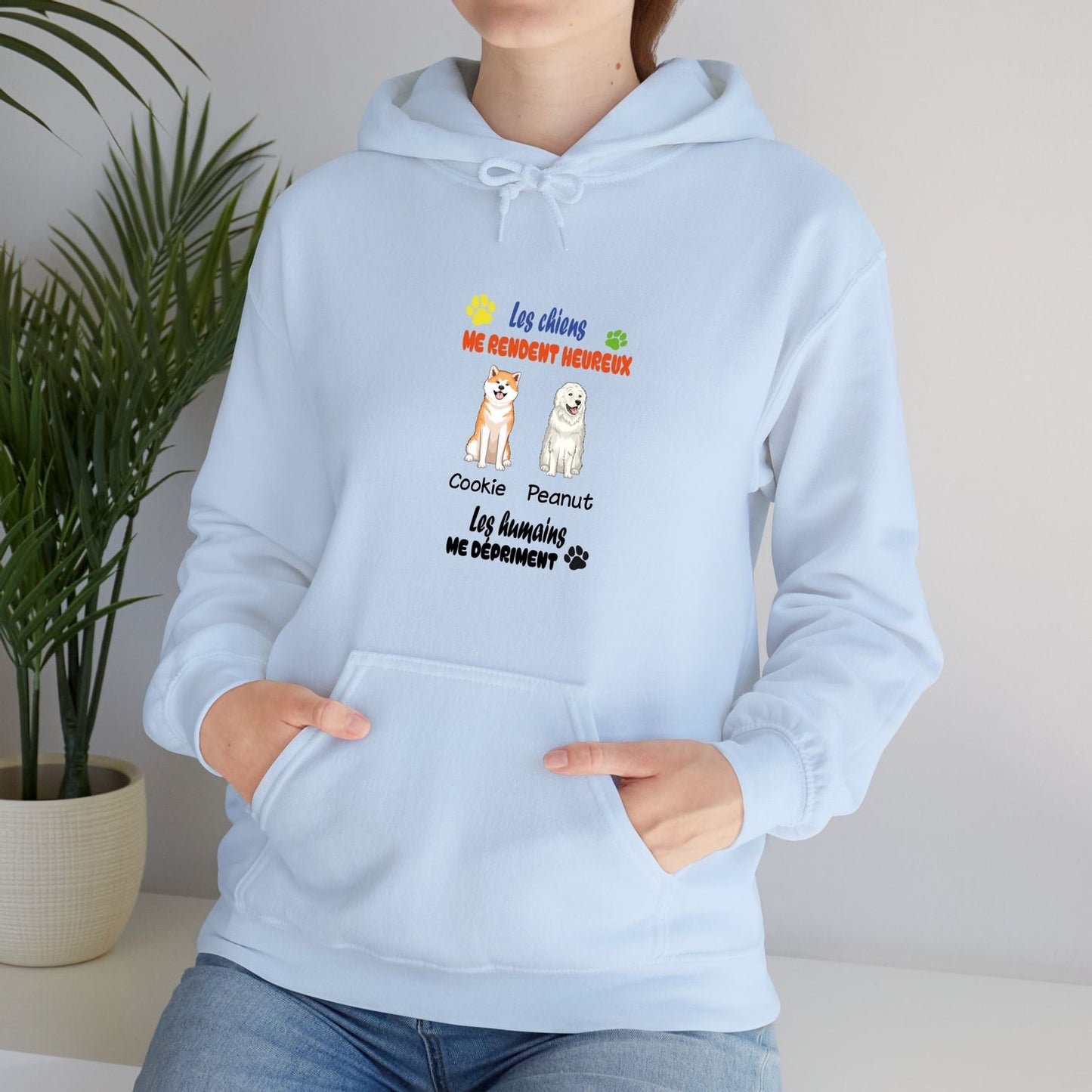 Sweatshirt-1 à 4 chiens-couleurs claires