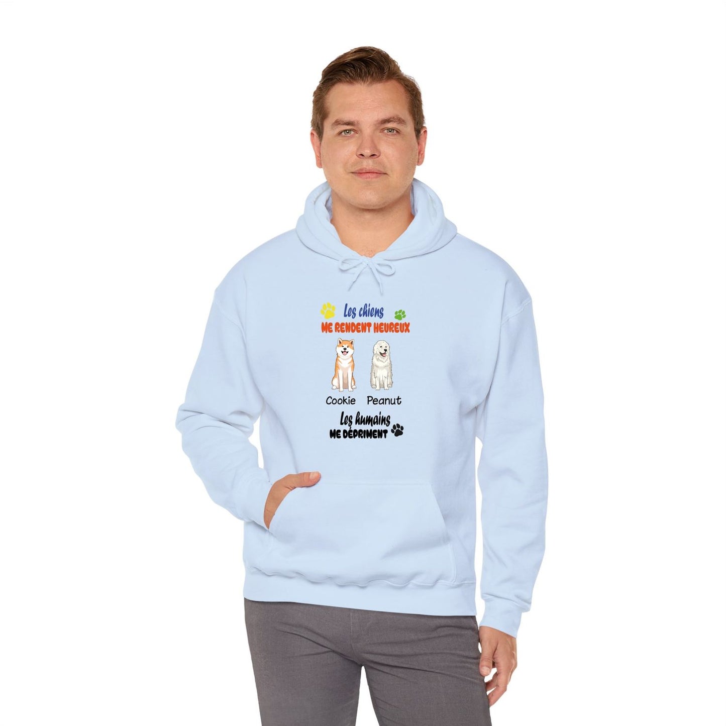 Sweatshirt-1 à 4 chiens-couleurs claires