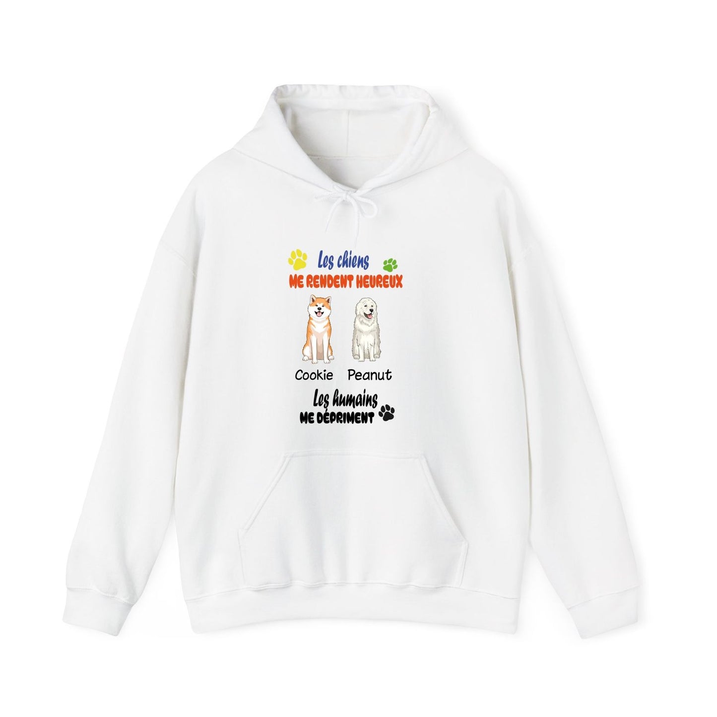 Sweatshirt-1 à 4 chiens-couleurs claires
