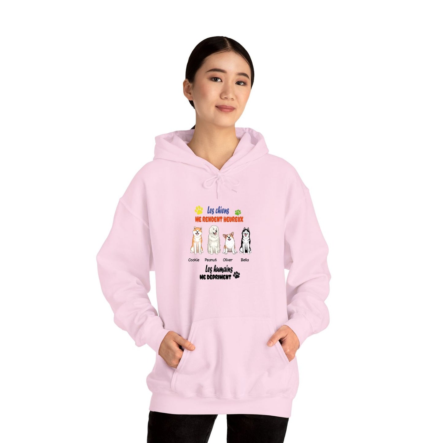 Sweatshirt-1 à 4 chiens-couleurs claires