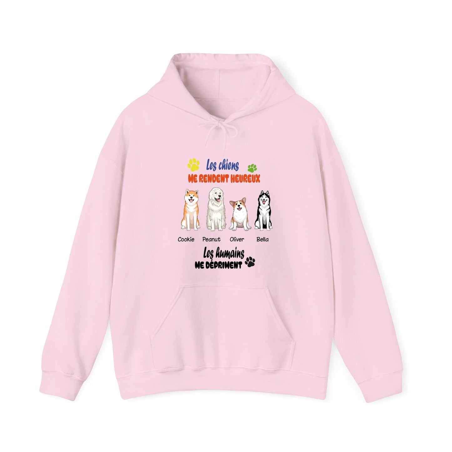 Sweatshirt-1 à 4 chiens-couleurs claires