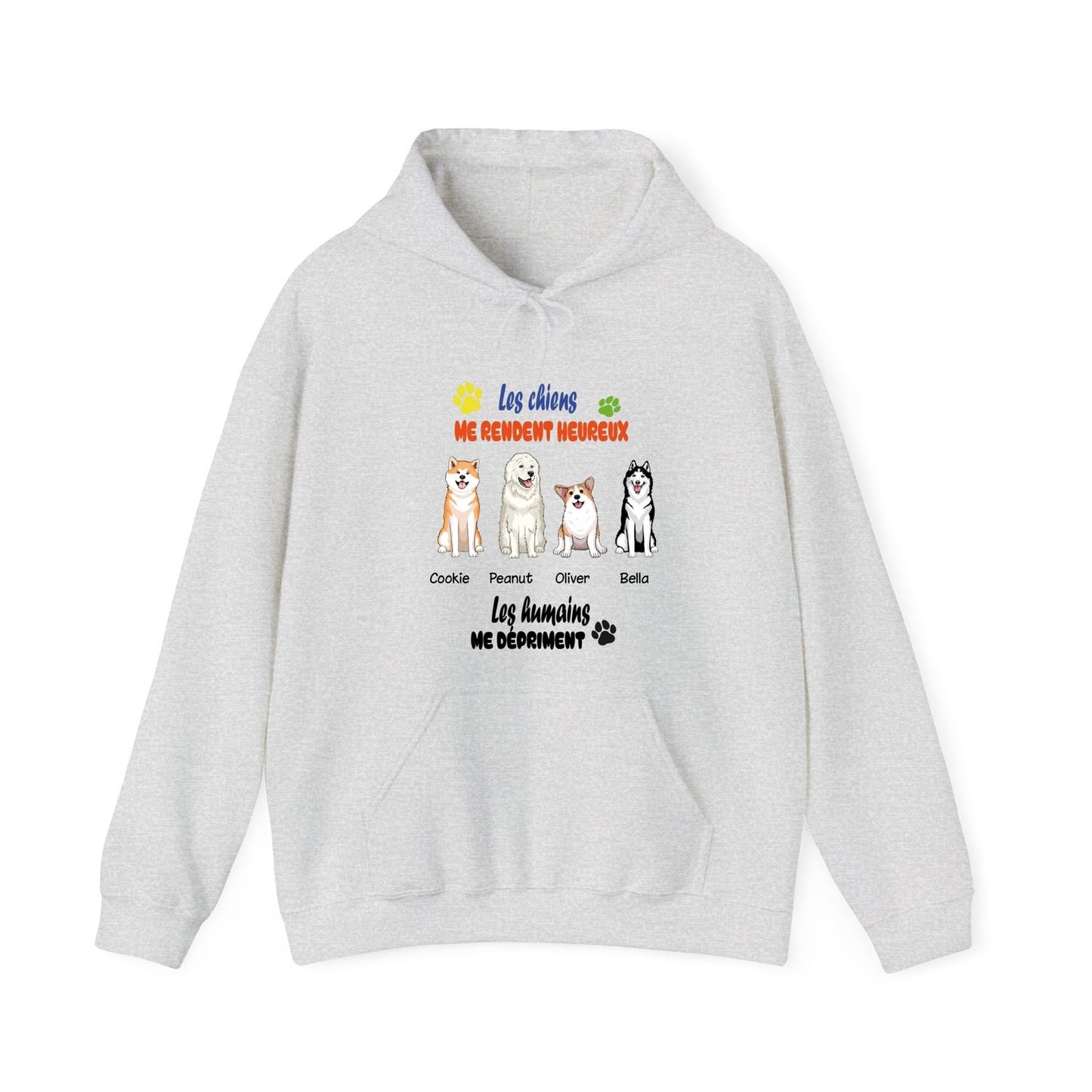 Sweatshirt-1 à 4 chiens-couleurs claires