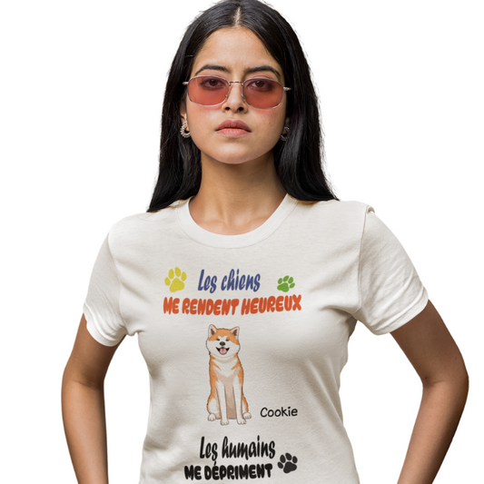 T-shirt-Les chiens me rendent heureux