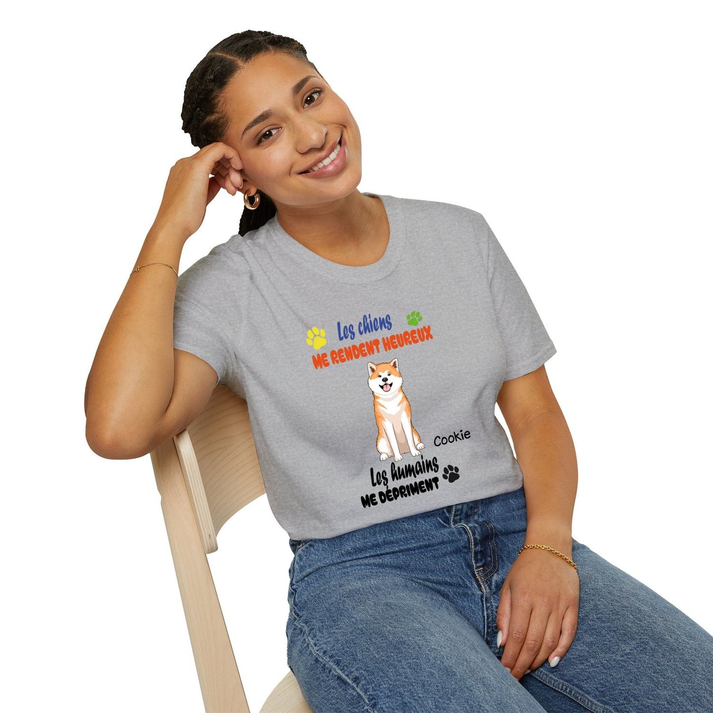 T-shirt-Les chiens me rendent heureux