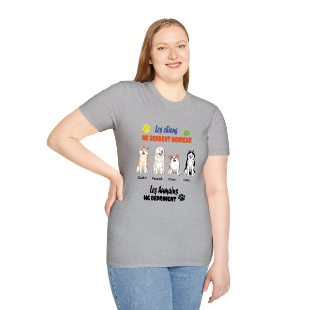 T-shirt-Les chiens me rendent heureux