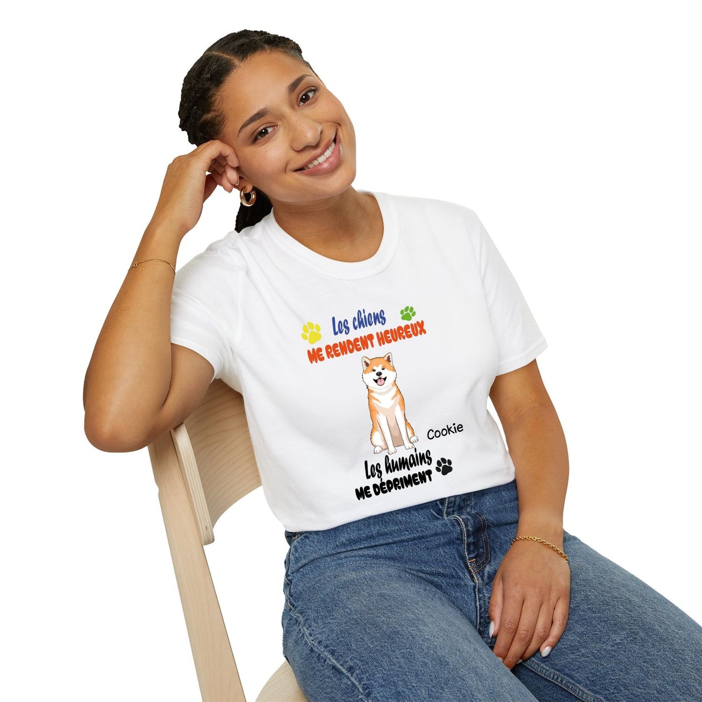 T-shirt-Les chiens me rendent heureux