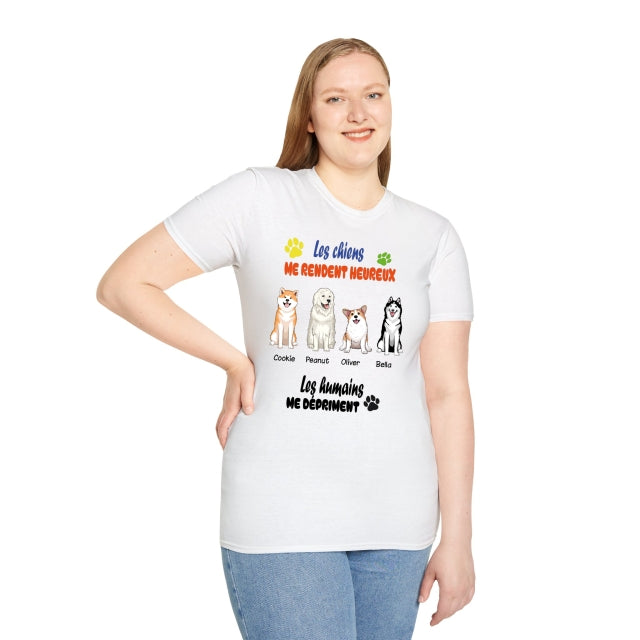 T-shirt-Les chiens me rendent heureux